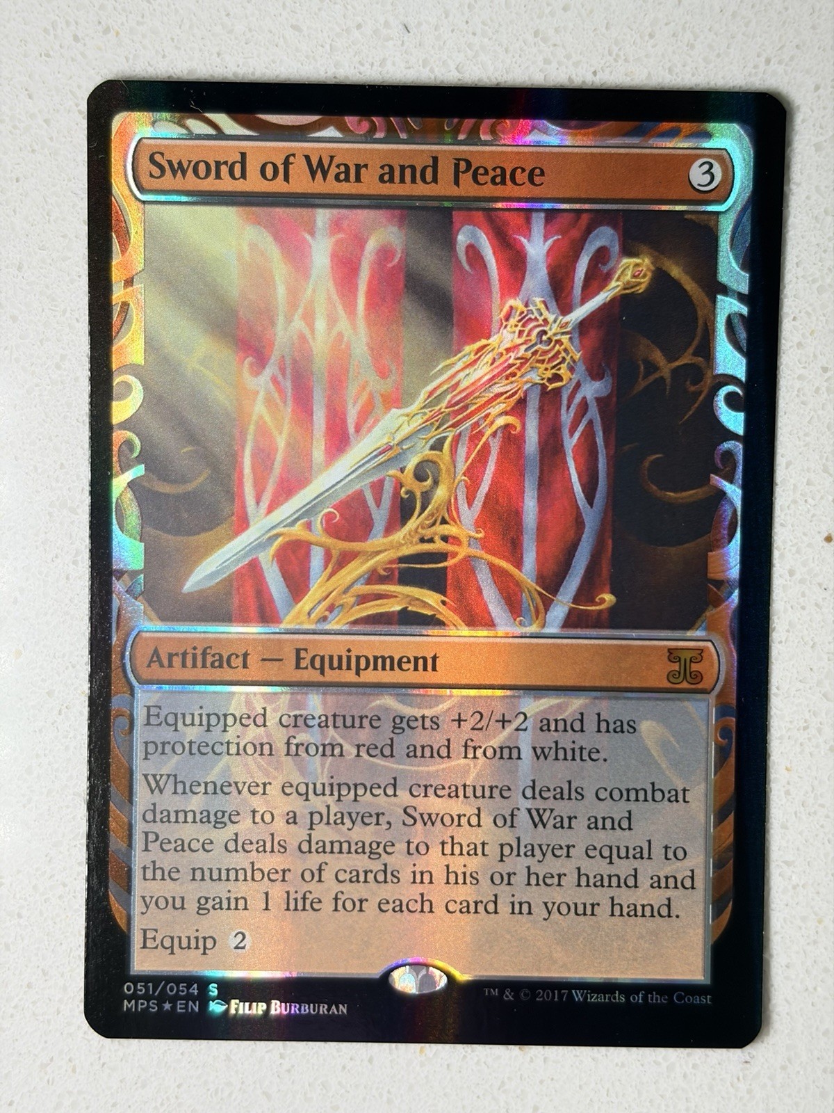 Sword of war and peace – Foil – English – MTG Kaledesh inventions – NM