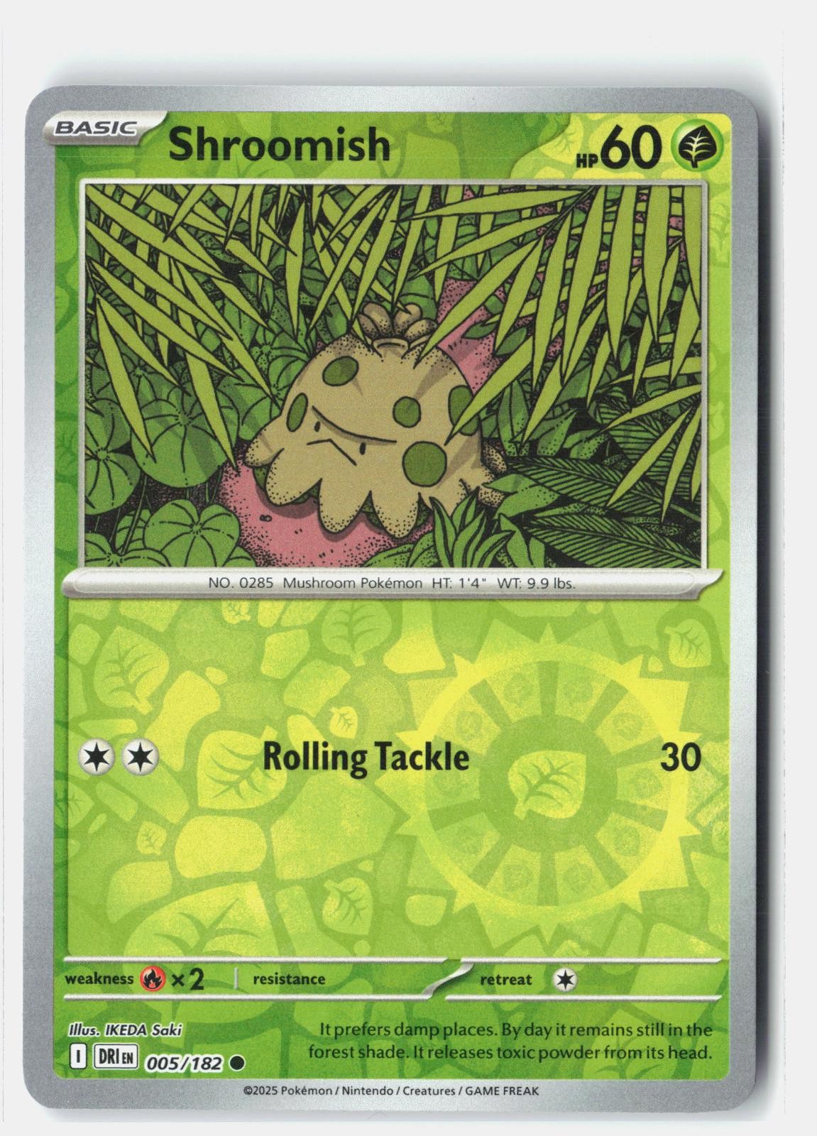 Shroomish 005/182 Common Destined Rivals Pokemon Reverse Holo NM IKEDA Saki