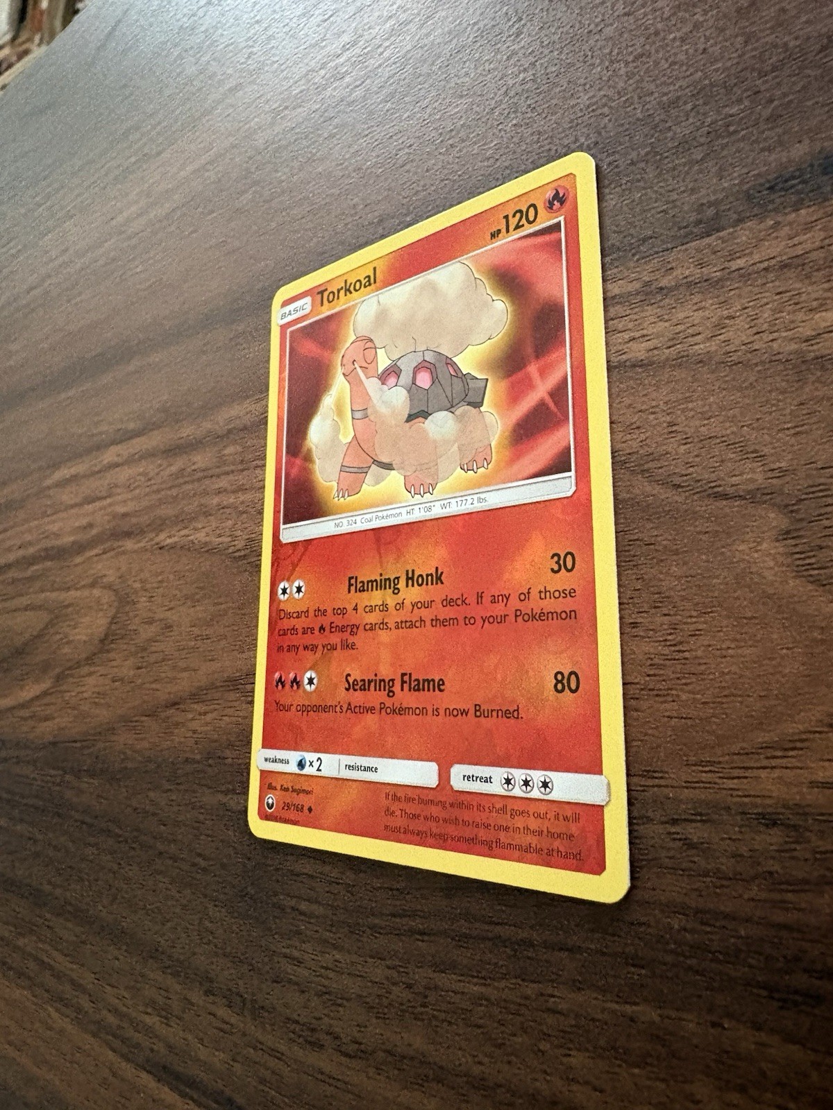 Reverse Holofoil – Torkoal – 29/168 – SM – Celestial Storm – NM