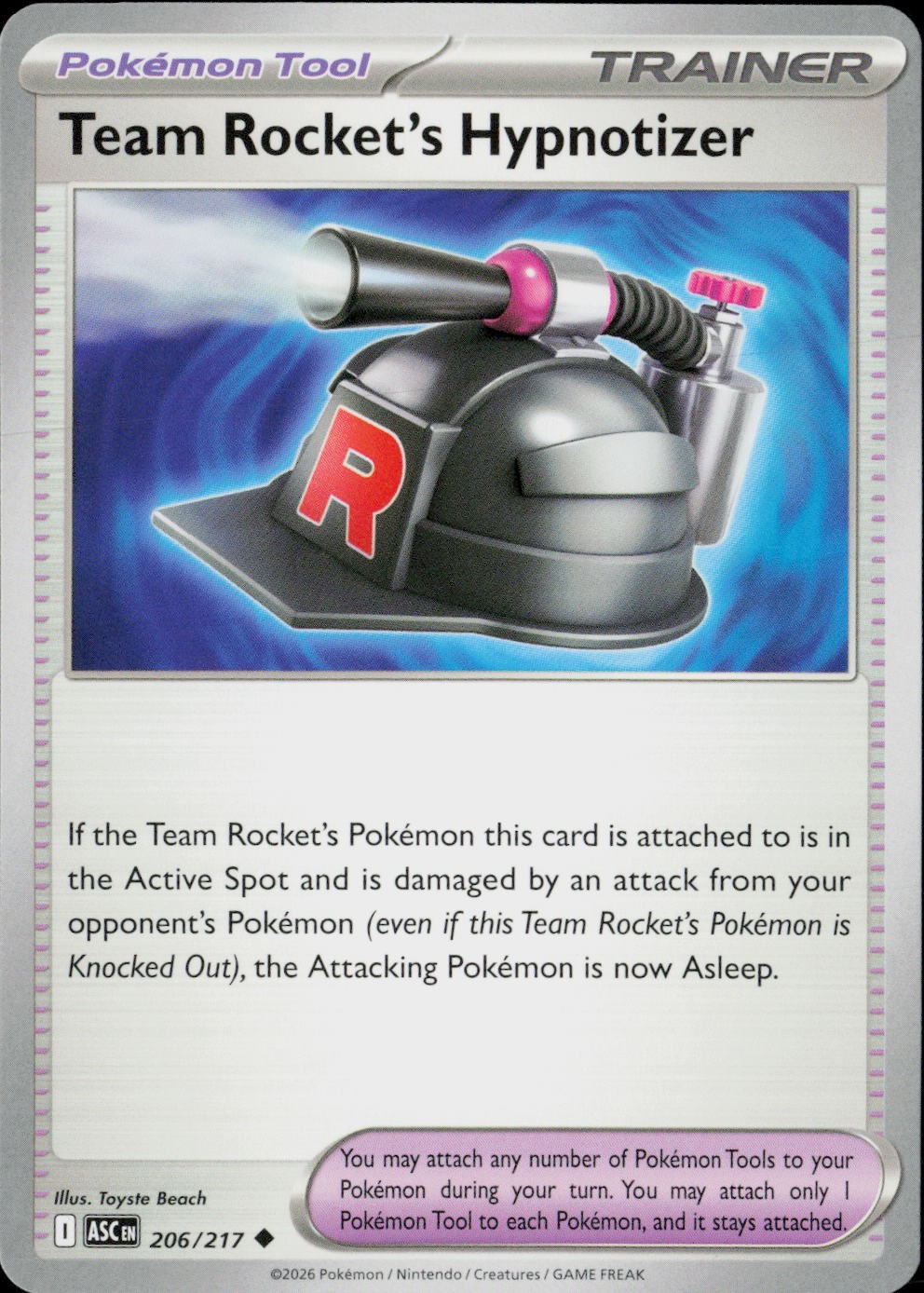 Team Rocket’s Hypnotizer ASC ME: Ascended Heroes #206/217 Uncommon NM