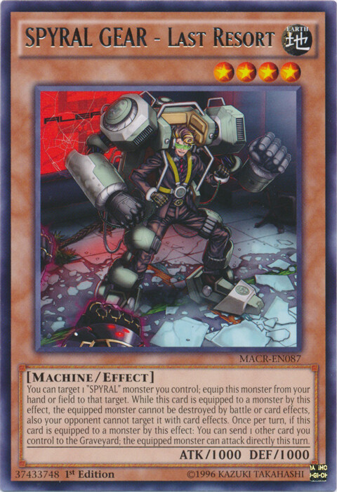 SPYRAL GEAR – Last Resort – MACR-EN087 – Rare – 1st Edition Lightly Played, Engl