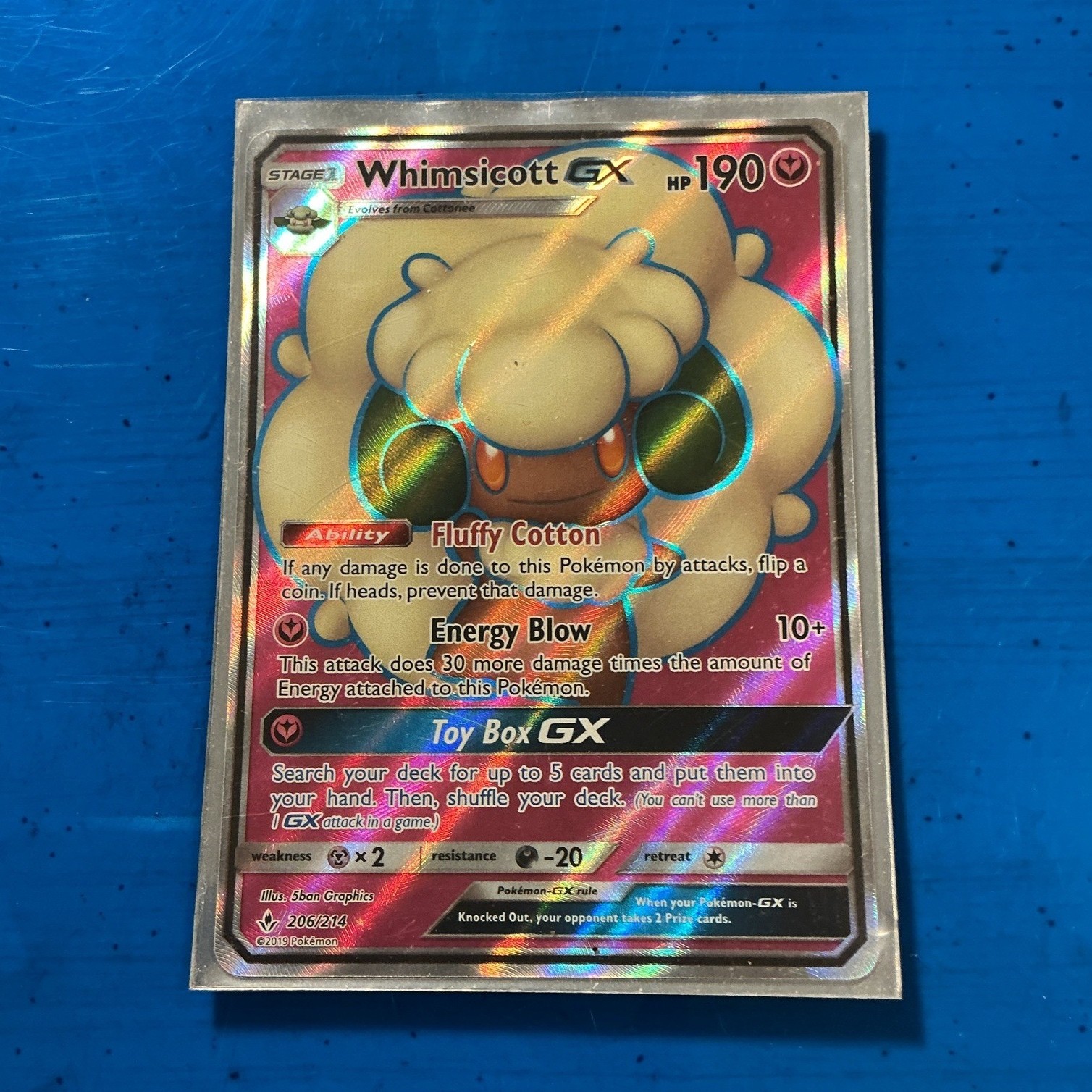 The Pokemon Company Whimsicott GX 206/214 SM Unbroken Bonds Ultra Rare FA Holo