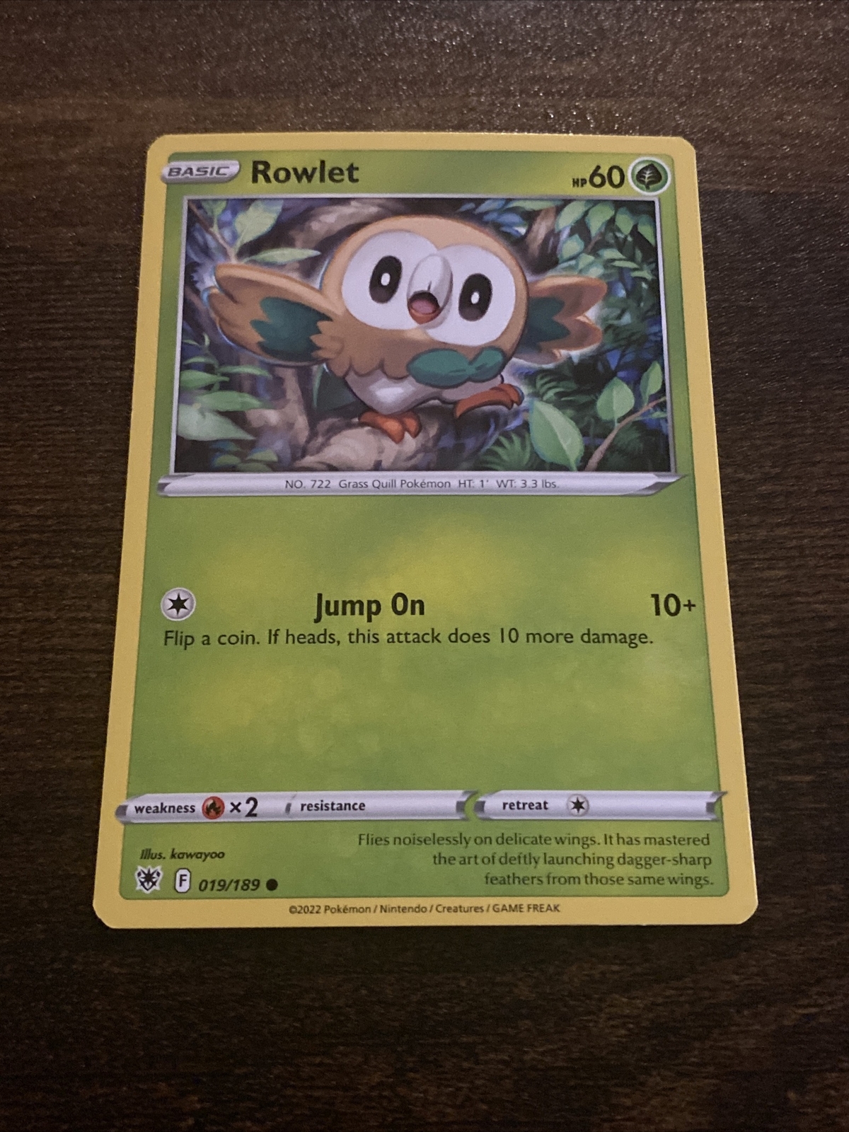 Pokemon Astral Radiance Rowlet 19/189 D2607*