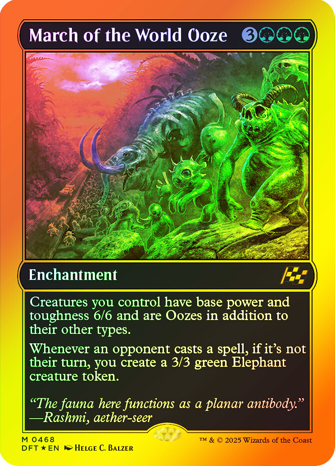 MTG FIRST PLACE FOIL March of the World Ooze – Aetherdrift #468