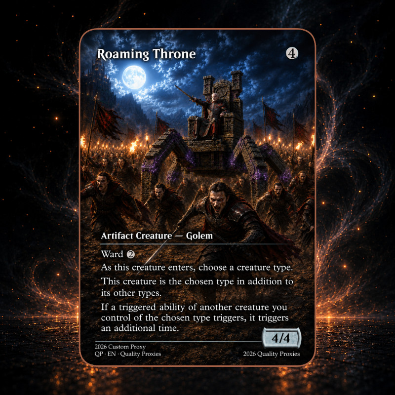 Roaming Throne – Full Art Custom MTG card