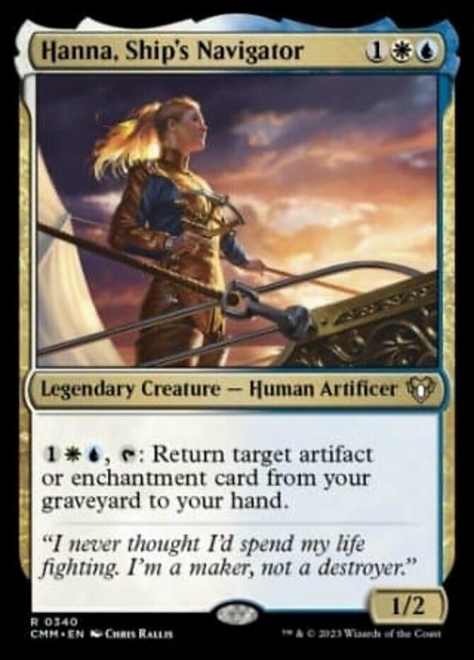x1 Hanna, Ship’s Navigator R MTG Commander Masters M/NM, English