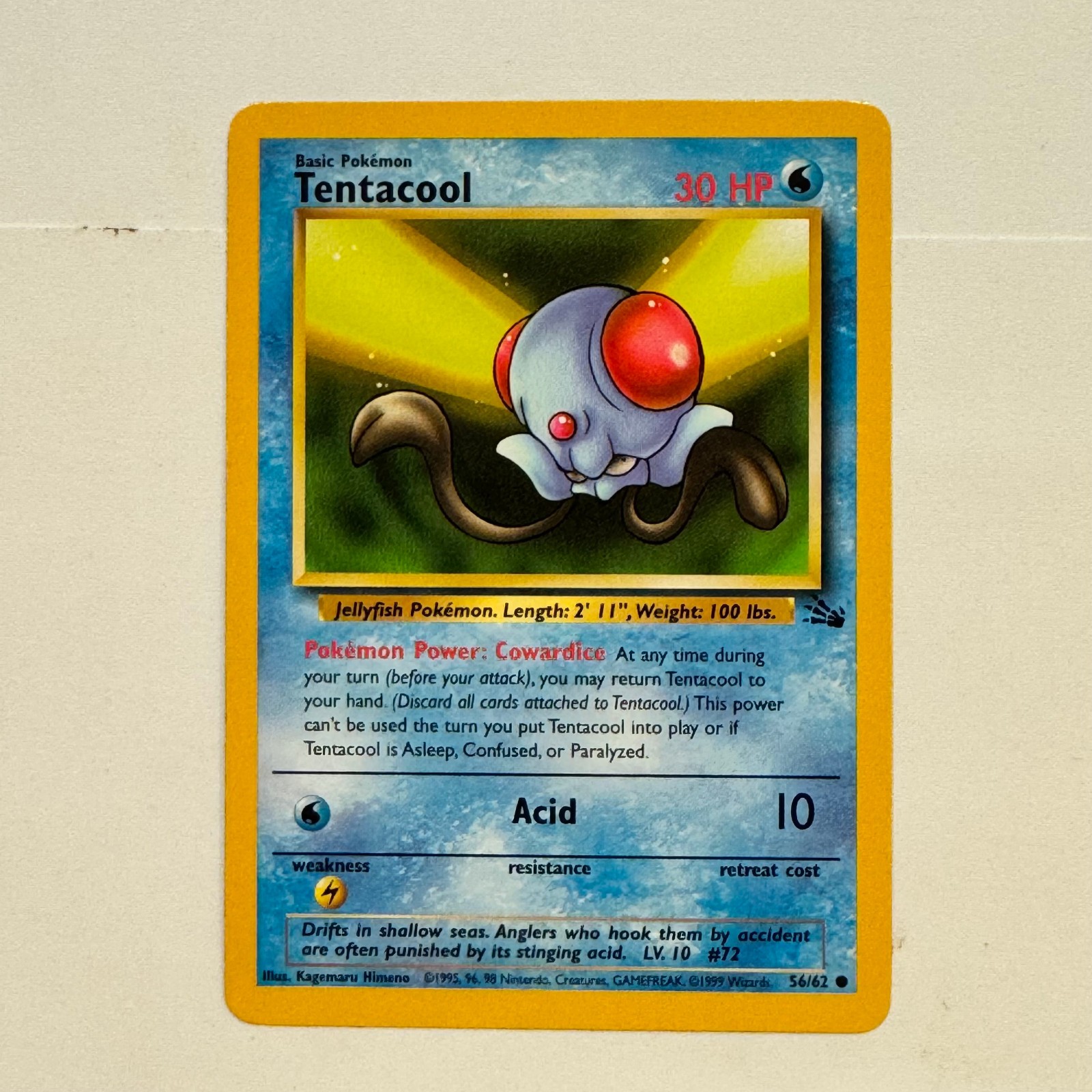Tentacool – 56 – Unlimited – Ungraded – Near Mint