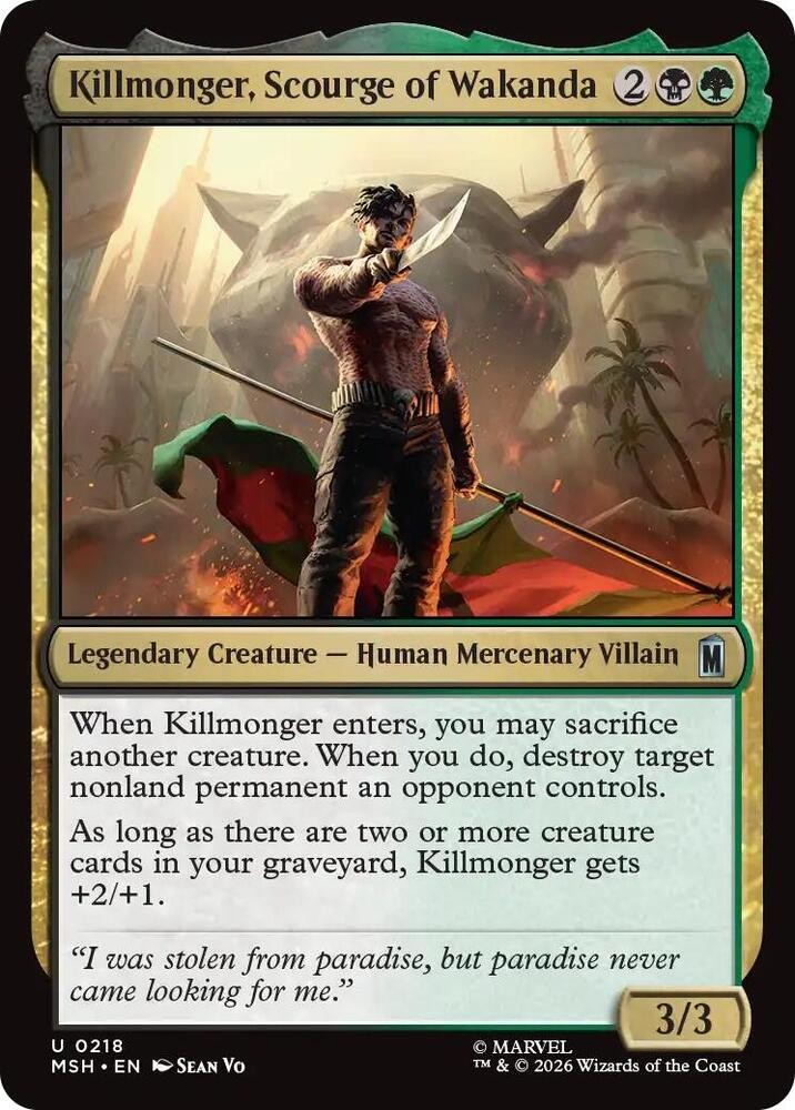 Killmonger, Scourge of Wakanda 218 Marvel Super Heroes Foil NM