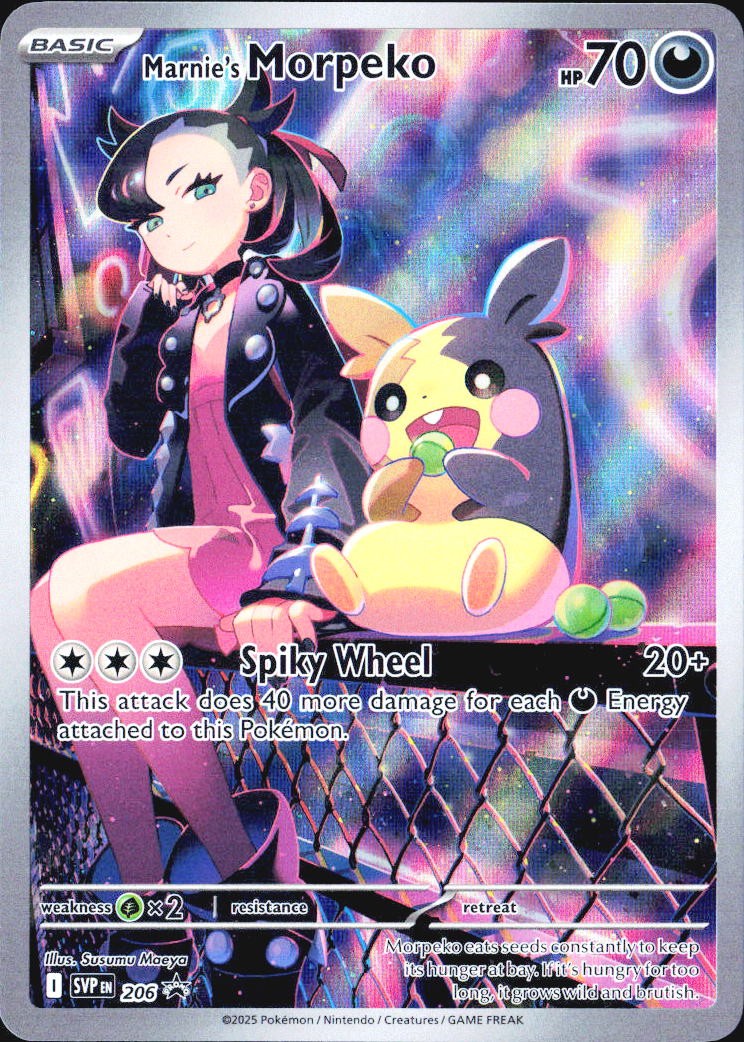 Marnie’s Morpeko SVP SV: Scarlet & Violet Promo Cards #206 Holo Rare NM