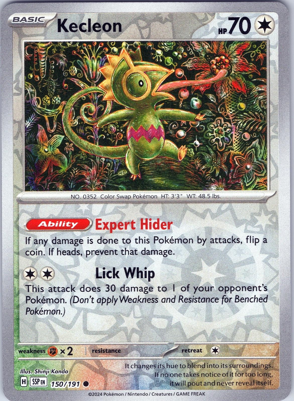 Kecleon 150/191 Common Surging Sparks Pokemon Reverse Holo Near Mint