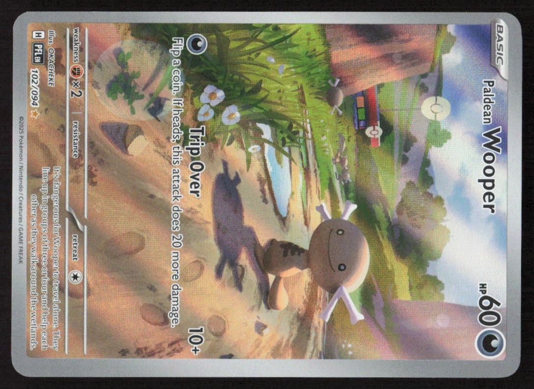 Pokemon Paldean Wooper Illustration Rare 102/094 PFL Holofoil NM
