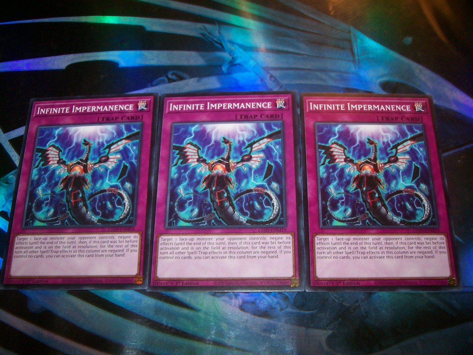 3x Infinite Impermanence 1st Edition Common L26D-ENM19 Yu-Gi-Oh!