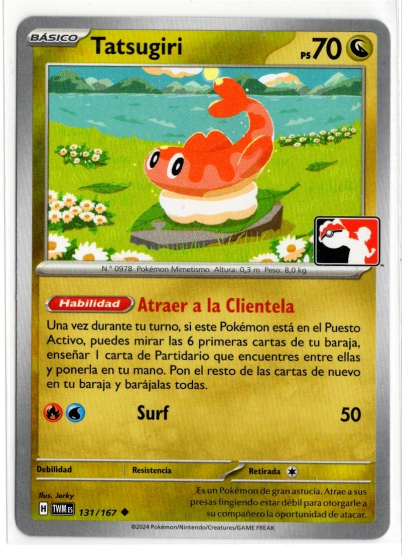 SPANISH Pokemon Prize Pack Twilight Masquerade 131/167 Tatsugiri