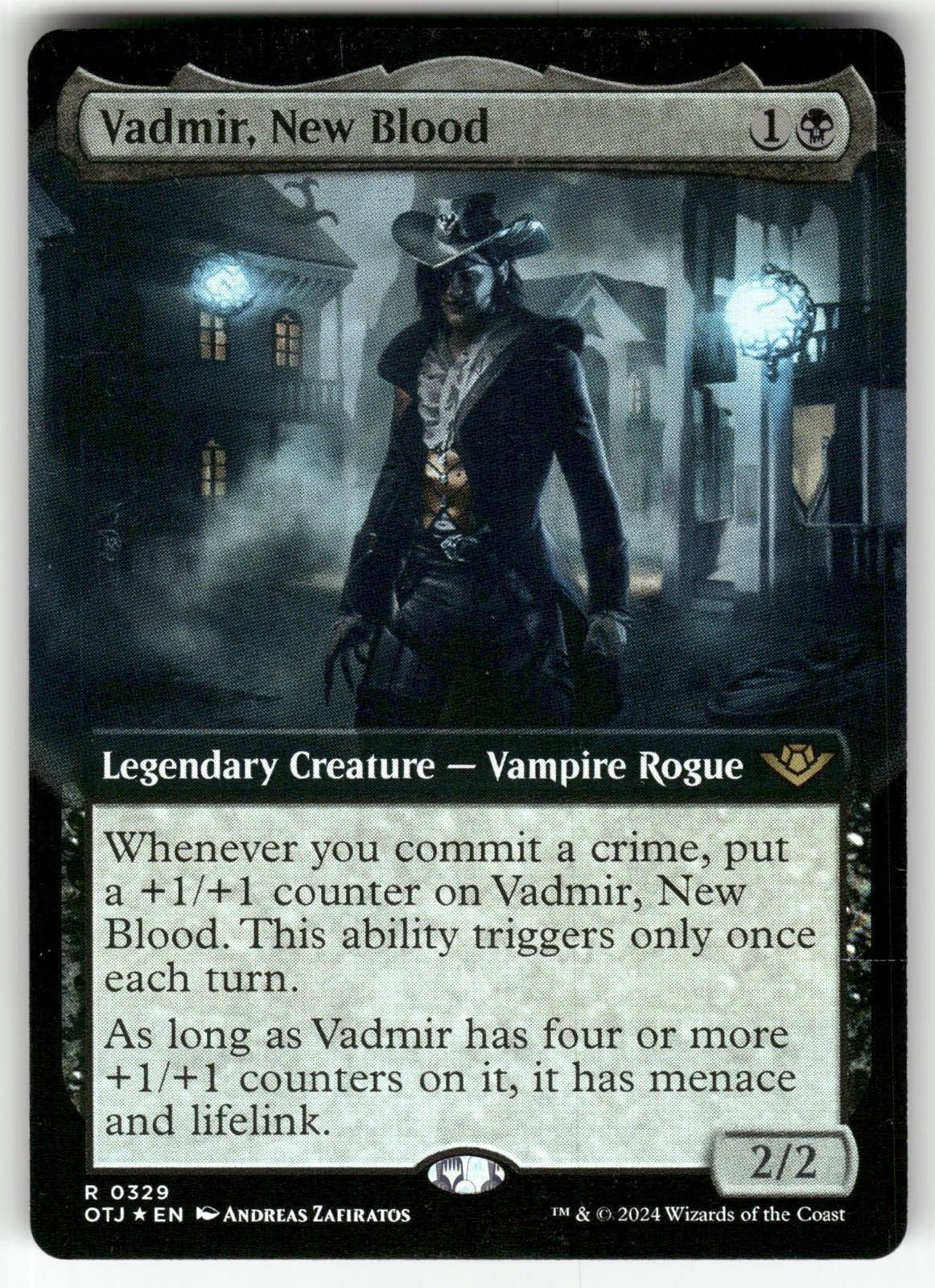 Vadmir, New Blood (FOIL + Extended Art) 329 Outlaws of Thunder Junction MTG NM