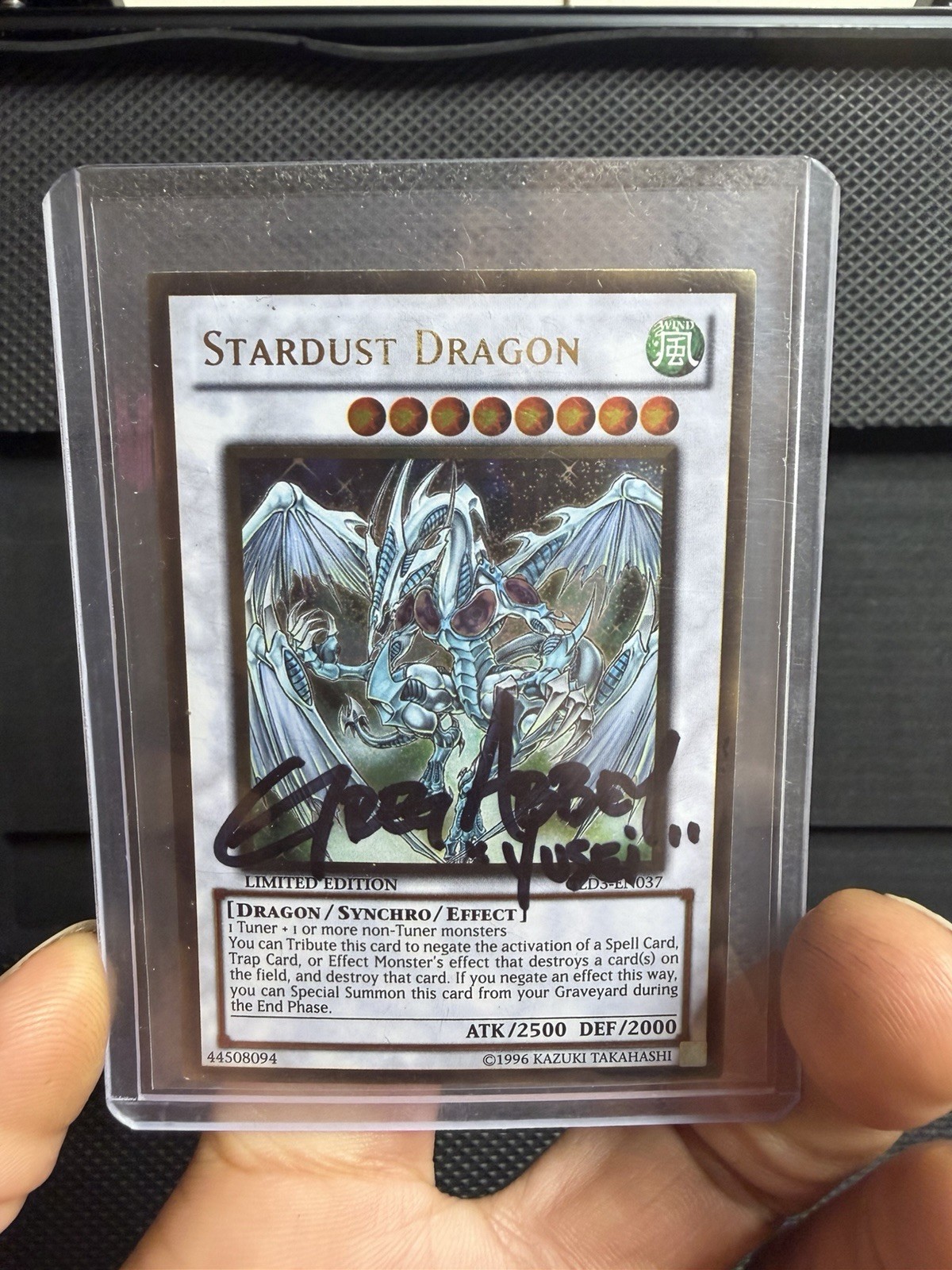 Yugioh Stardust Dragon signed By Dan Green
