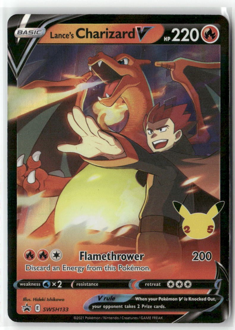 Lance’s Charizard V SWSH133 Holo Sword & Shield Promo Pokemon Near Mint