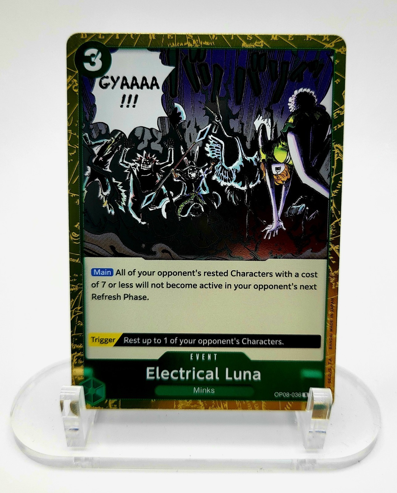 One Pierce – Electrical Luna OP08-036 – Two Legends – English – Foil Near Mint