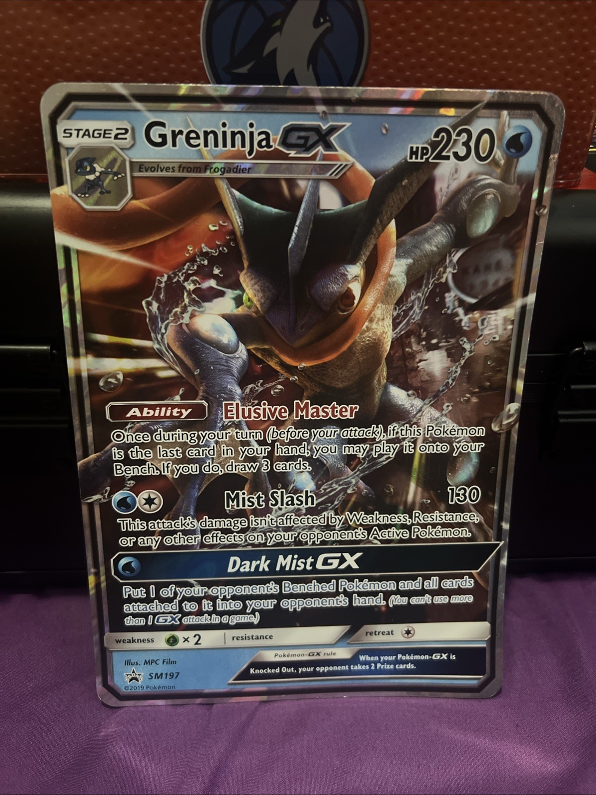 Pokémon TCG Greninja GX Detective Pikachu SM197 Promo Card NM/M Condition