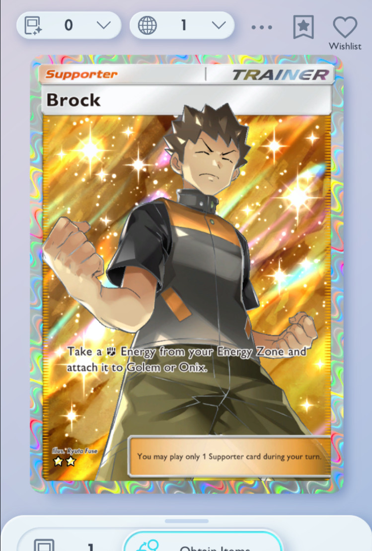 Pokemon TCG POCKET – Brock Full Art 2⭐, Genetic Apex, English