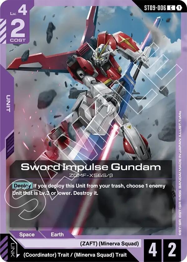Sword Impulse Gundam – ST09-006 NM – Gundam TCG Card Game