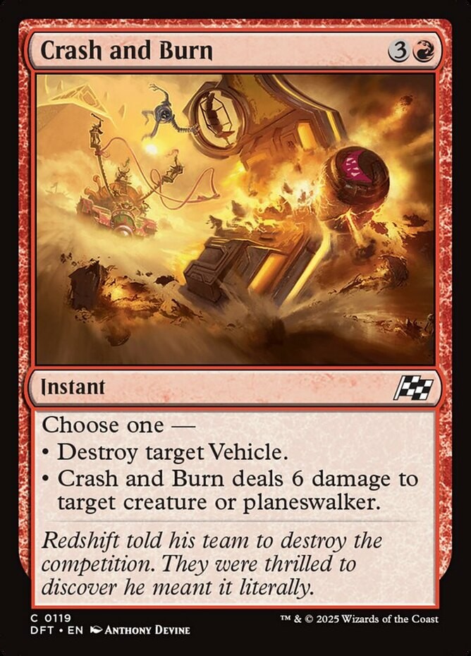 Crash and Burn – Near Mint, English