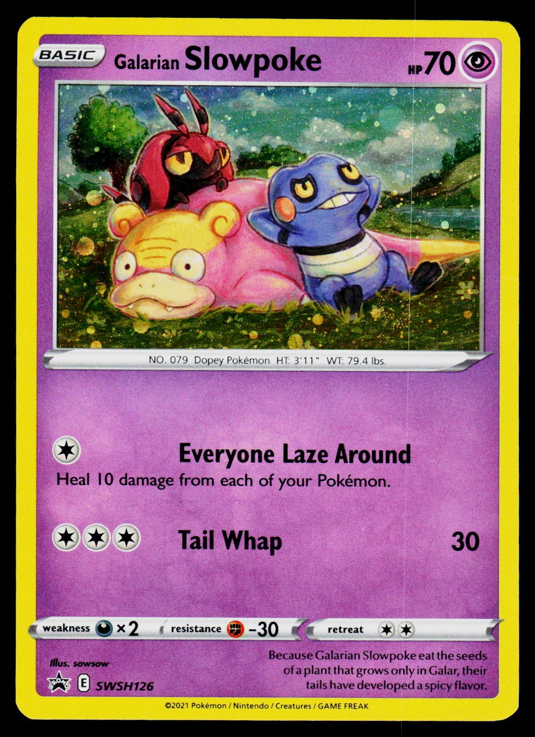 SWSH: Sword & Shield Promo Cards Galarian Slowpoke SWSH126 Holo NM