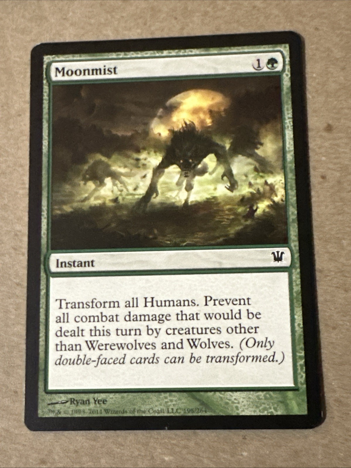 Moonmist X1 Innistrad NM Condition See Pics Front Back English