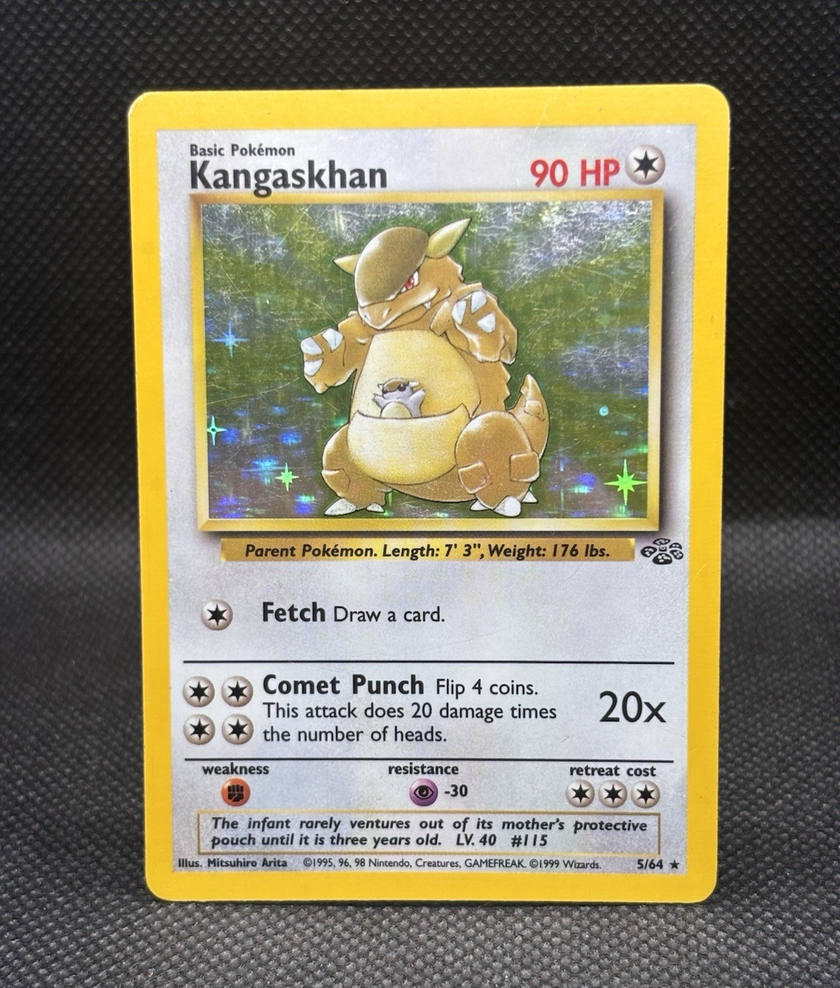 Kangaskhan 5/64 Holo Rare Jungle Pokémon Card 1999