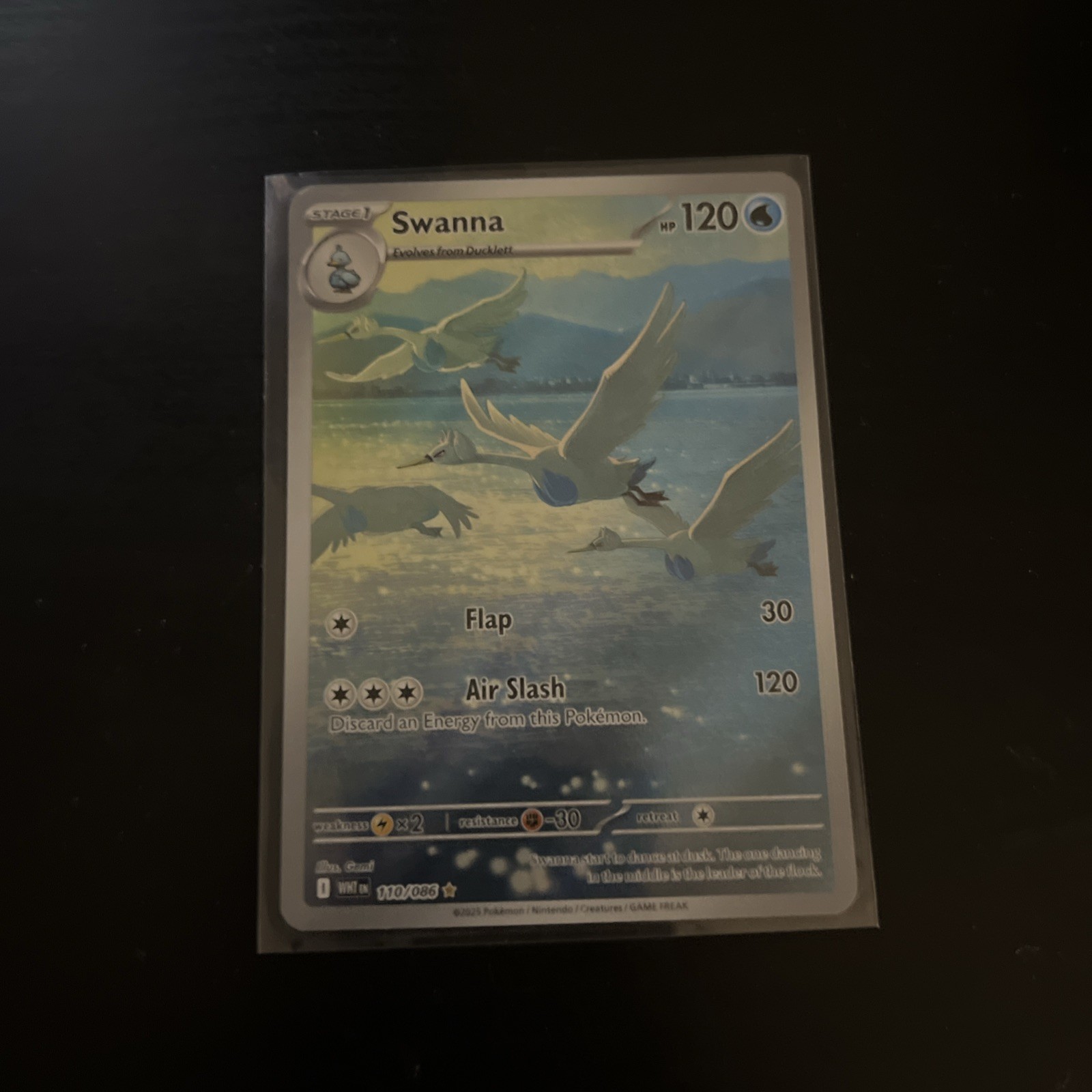 Pokémon Swanna TCG 110/086 SV11W White Flare Holo Illustration Rare Card