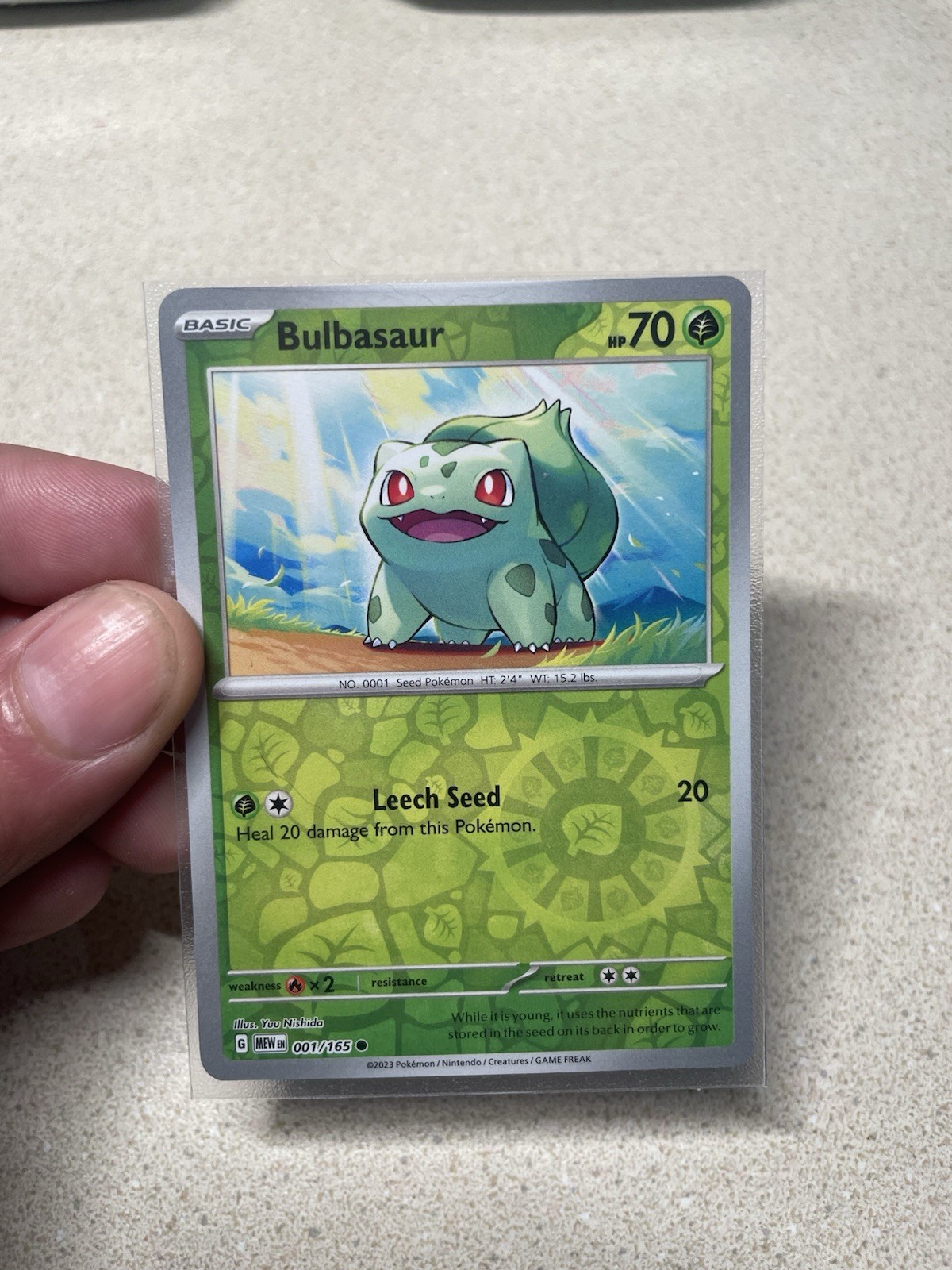 Pokemon Bulbasaur Scarlet & Violet Reverse Holo 151 1/165