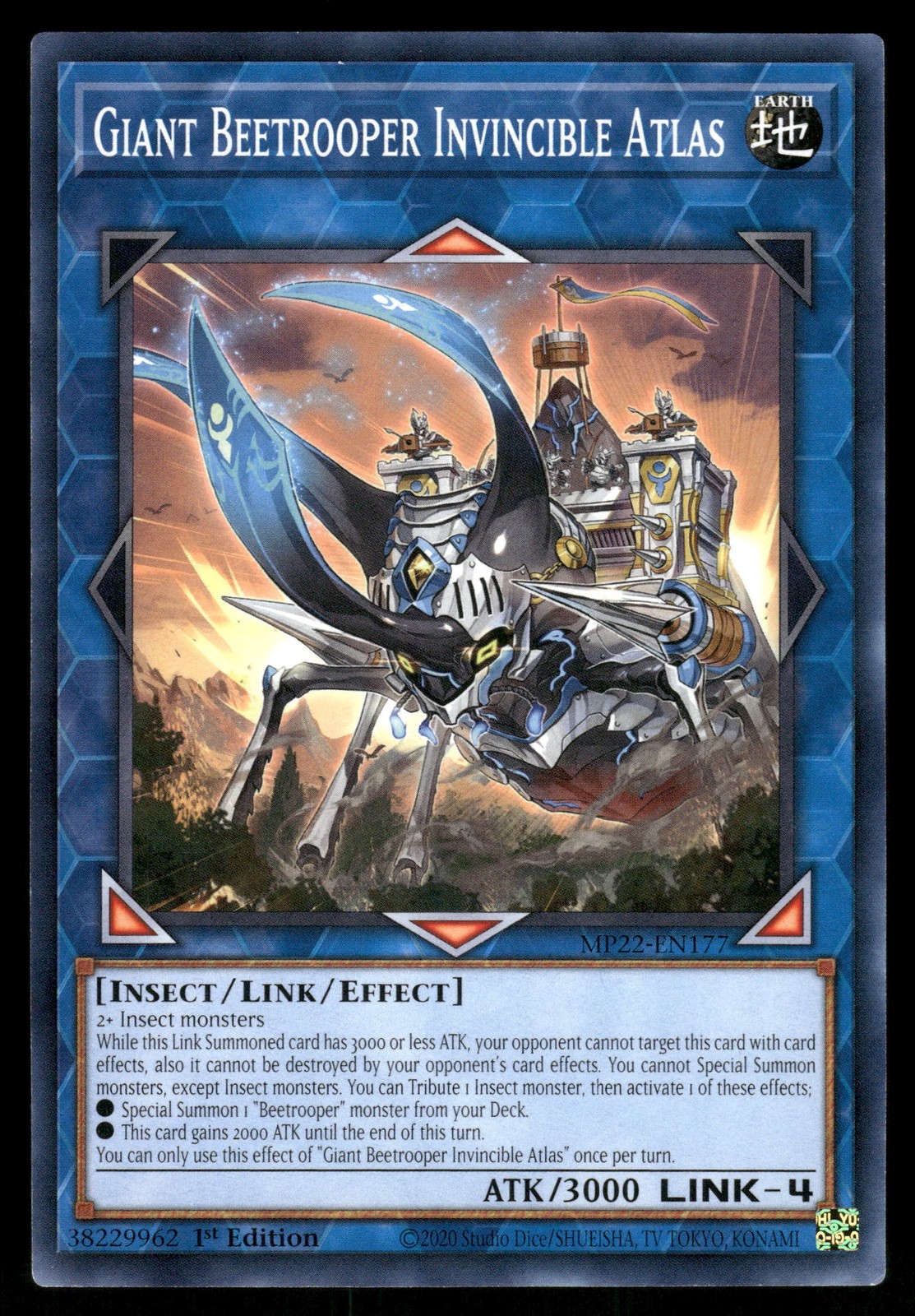 Yugioh Giant Beetrooper Invincible Atlas MP22-EN177 Common 1st Edition NM