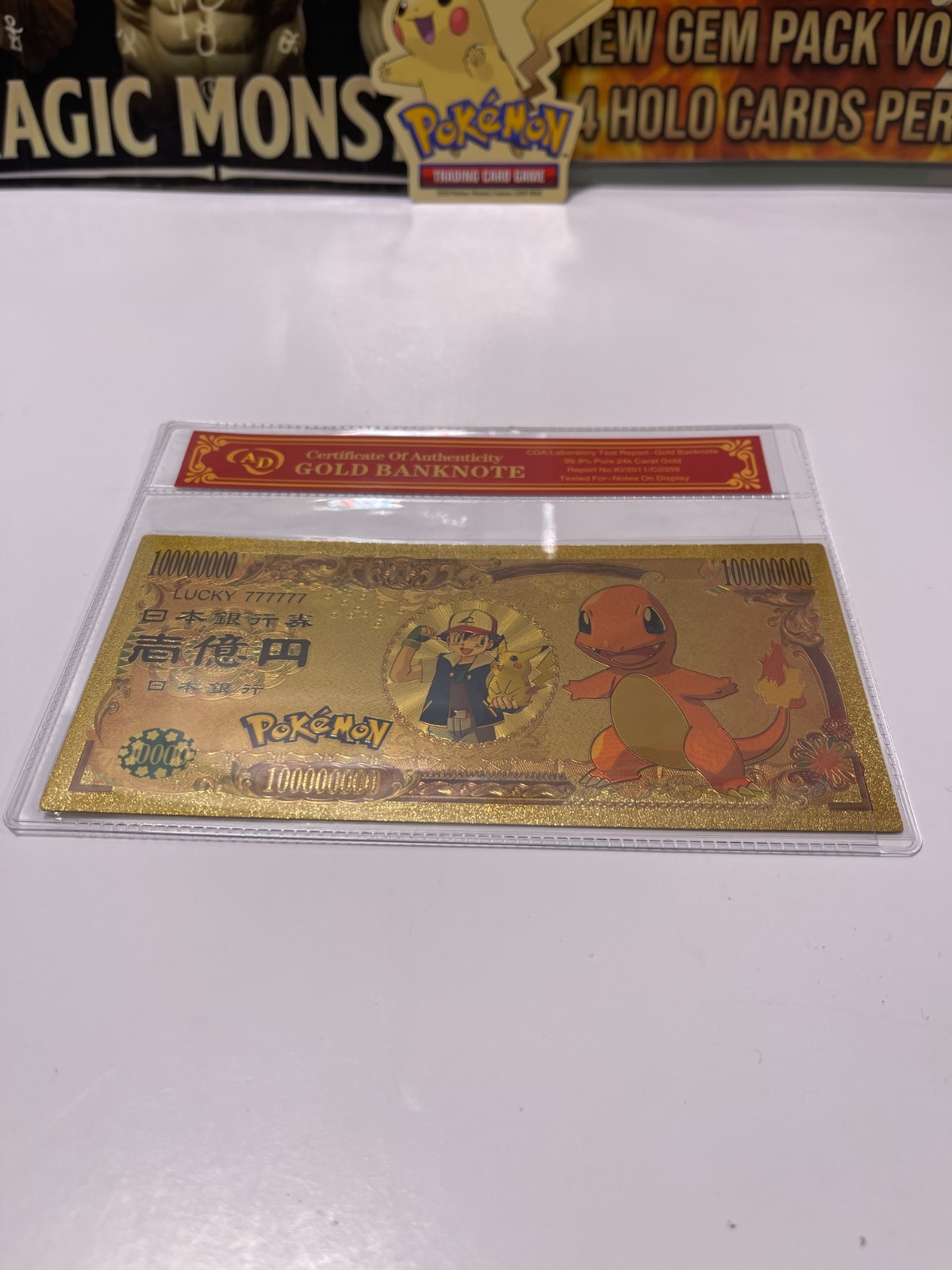 🏆 YOU PICK Pokemon Gold Bank Note Charizard Sylveon TCG Collectible TCG Gift
