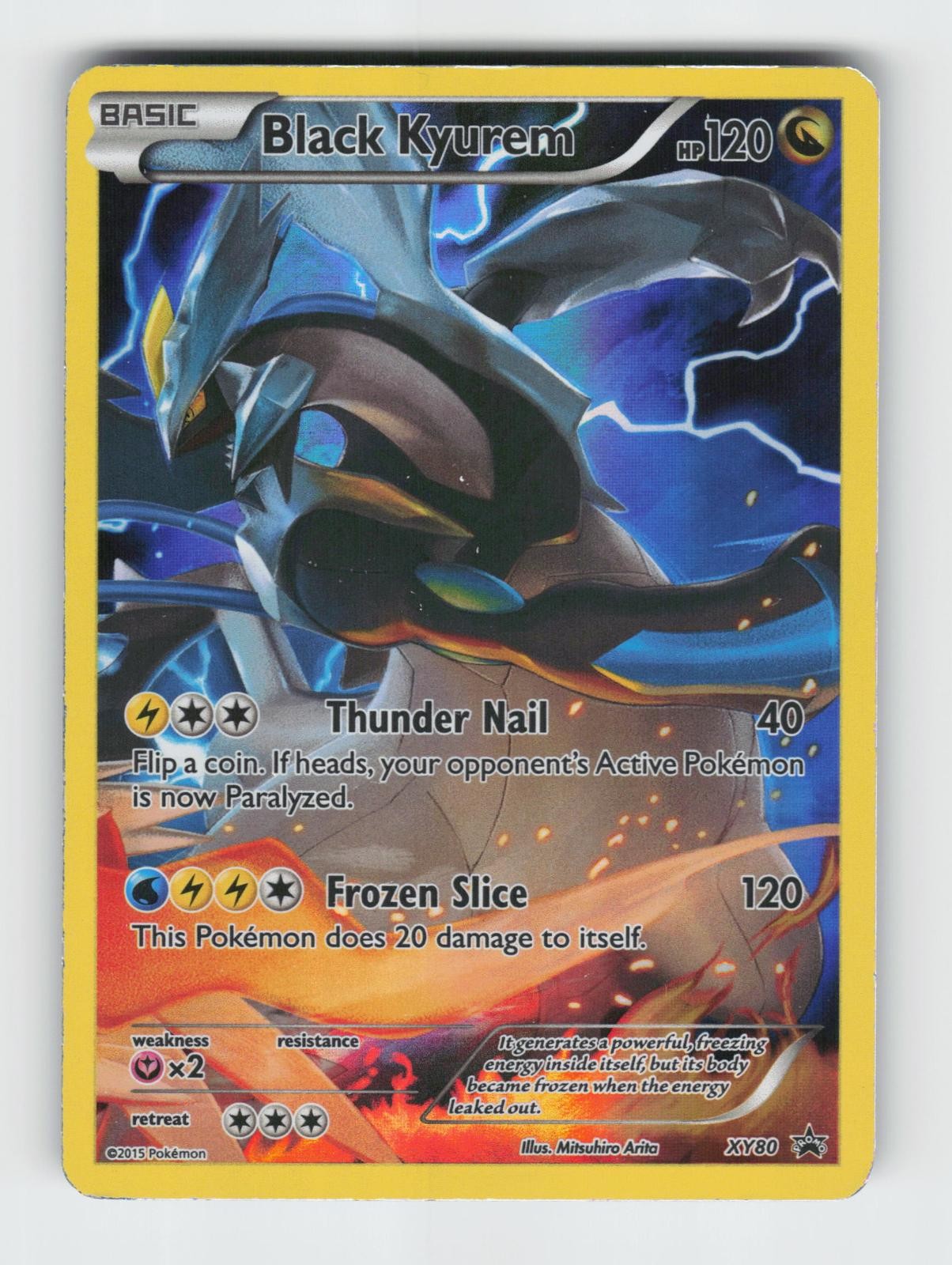 Black Kyurem XY80 Holo Promo XY Promo Pokemon Moderately Played