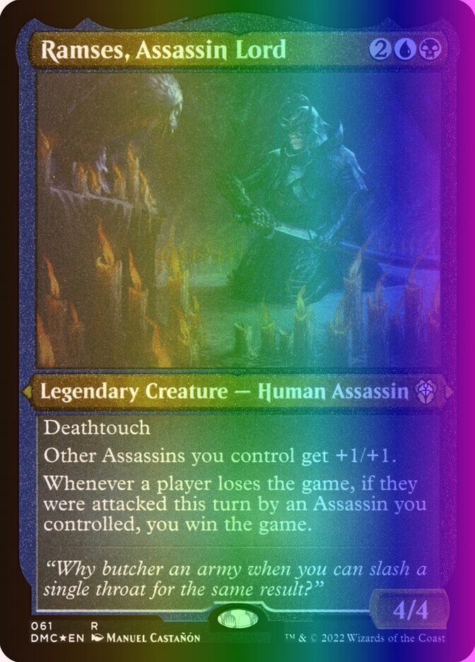 MTG Ramses, Assassin Lord (61/265) Dominaria United Commander LP FOIL- Etched
