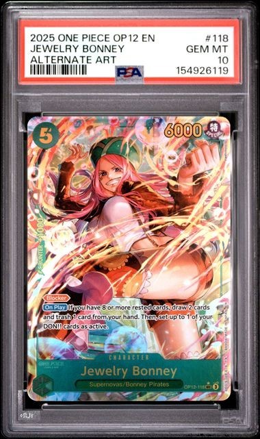 2025 One Piece Op12-Legacy of the Master Jewelry Bonney #118 Alt Art PSA 10