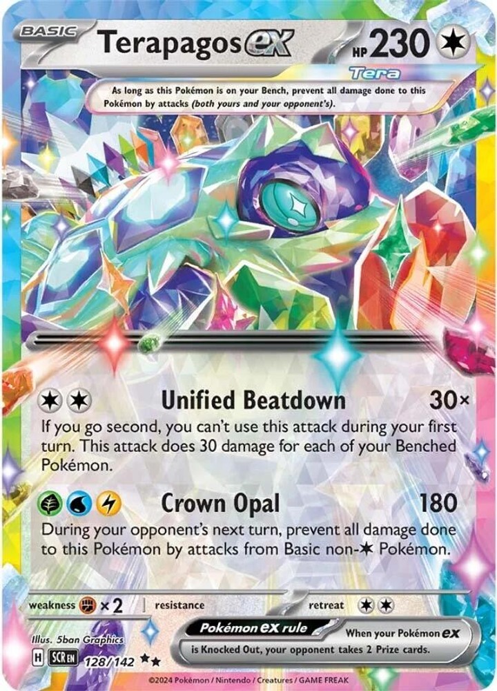 Holofoil – Terapagos ex – 128/142 – 128/142 – SV07: Stellar Crown – NM