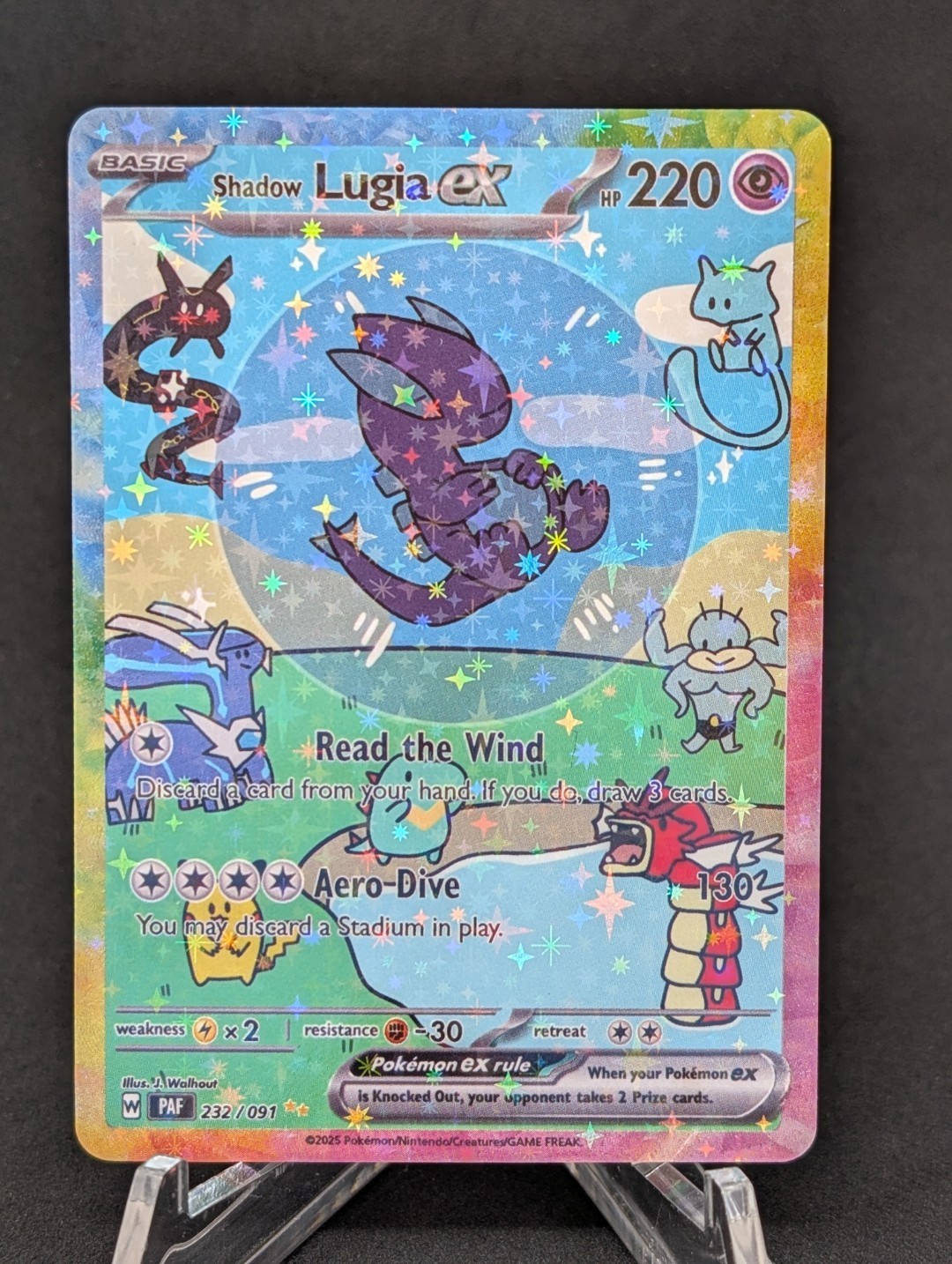 BUBBLE SHADOW LUGIA EX POKEMON CARD * FAN ART * MEW FRIENDS Paldean 232/091