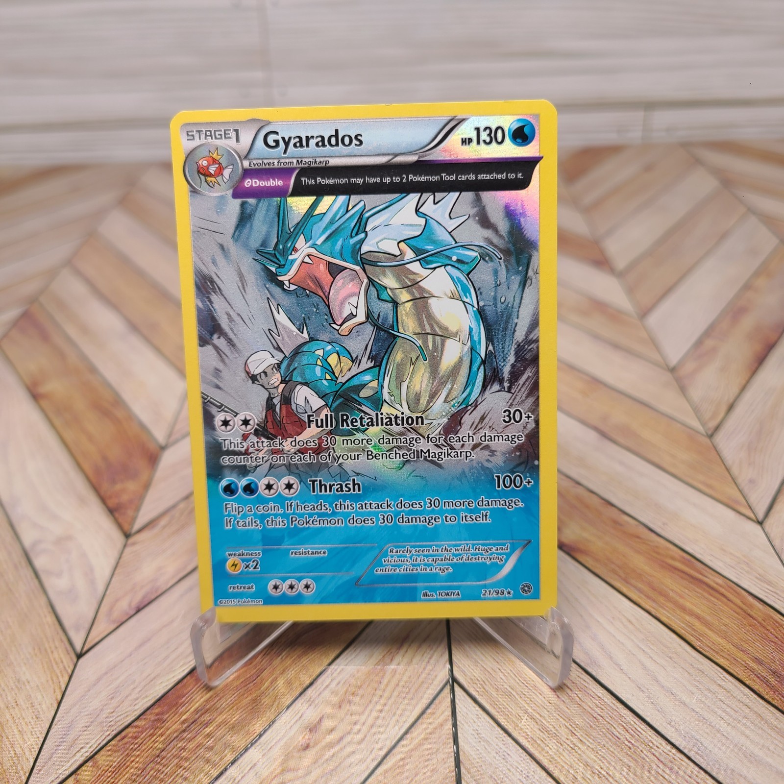 Pokemon TCG Gyarados 21/98 XY Ancient Origins Holo Rare Stage 1 130 HP Θ