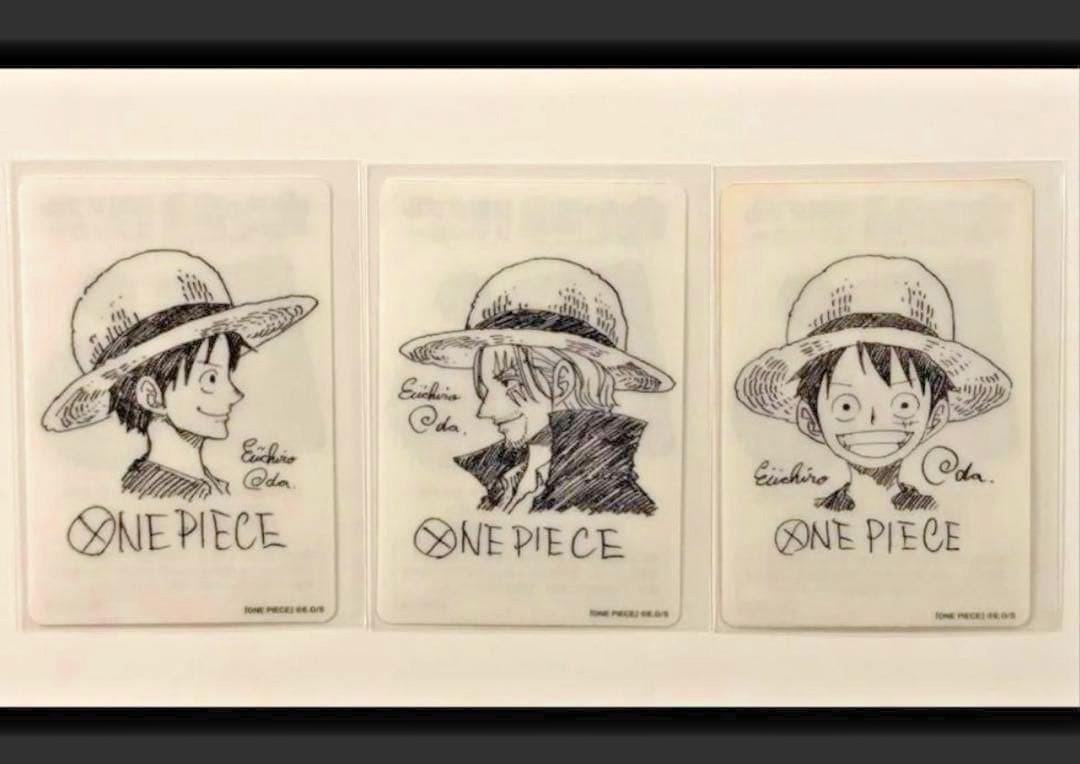 One Piece Natsucomi 2022 Double Sticker 3 Types Eiichiro Oda Shueisha