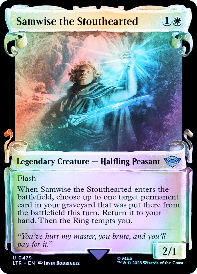 MTG SILVER FOIL Samwise the Stouthearted Showcase – The Lord of the Rings #479