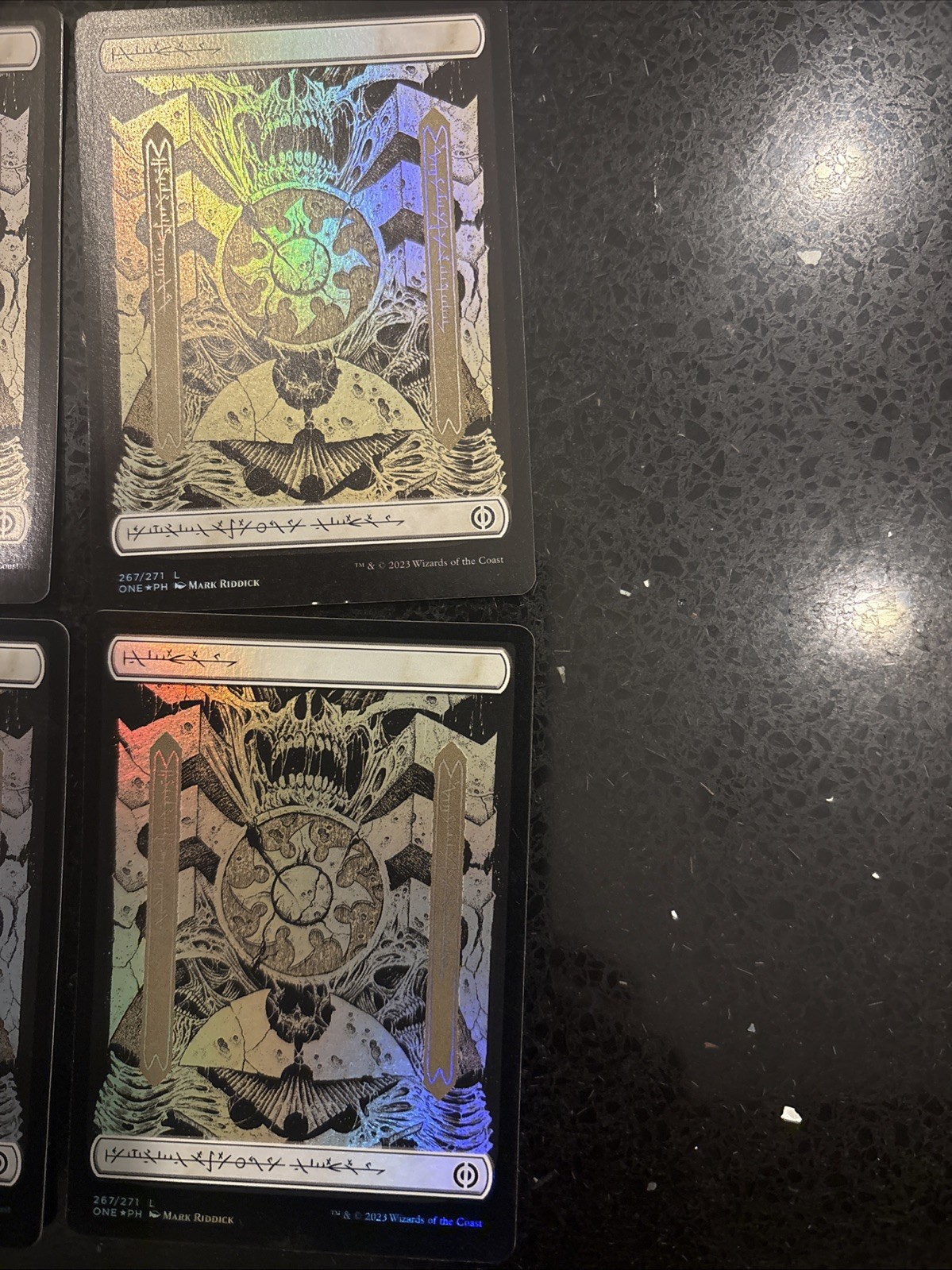 Mtg 10 X Phyrexian Script Plains Full Art FOIL