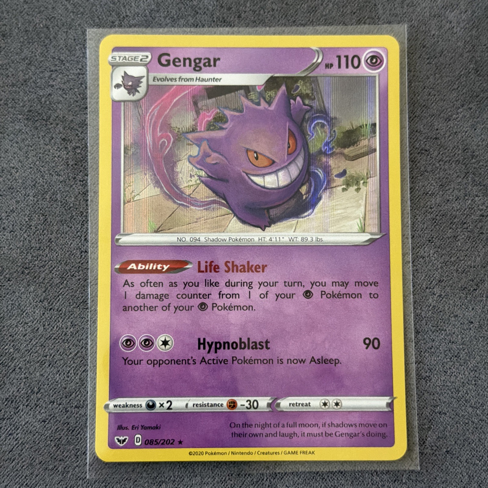 Gengar Holo Rare SWSH01: Sword & Shield Base Set 085/202 NM