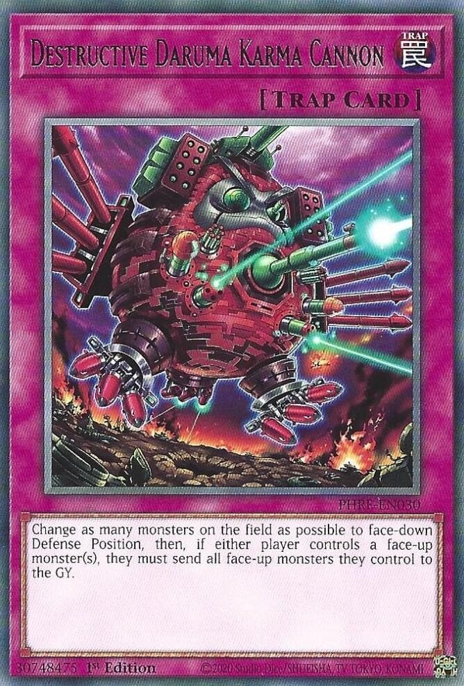 3x Destructive Daruma Karma Cannon Rare PHRE-EN030 NM Phantom Revenge playset