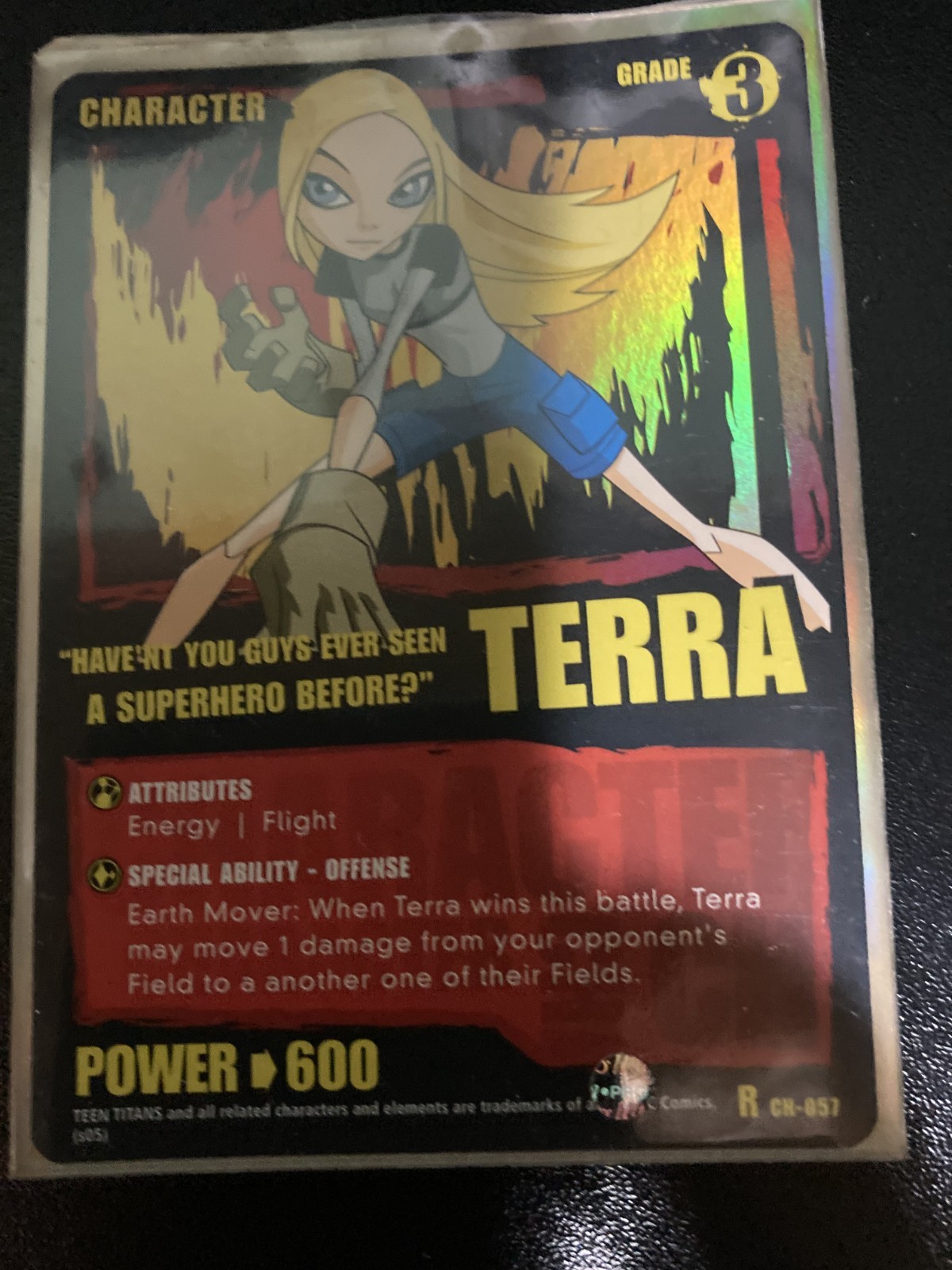 TEEN TITANS CCG “GO!” RARE R CH-057 TERRA HOLO-FOIL