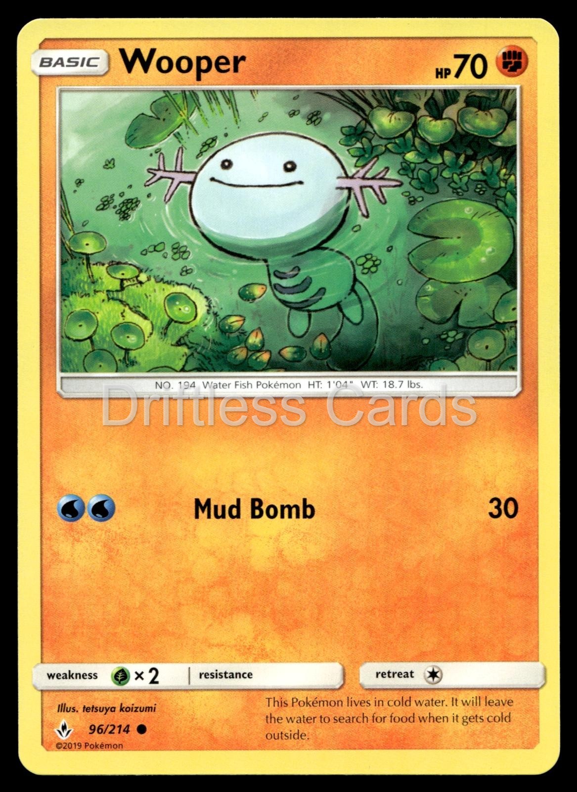 Wooper 96/214 Common Unbroken Bonds Pokemon NM/M