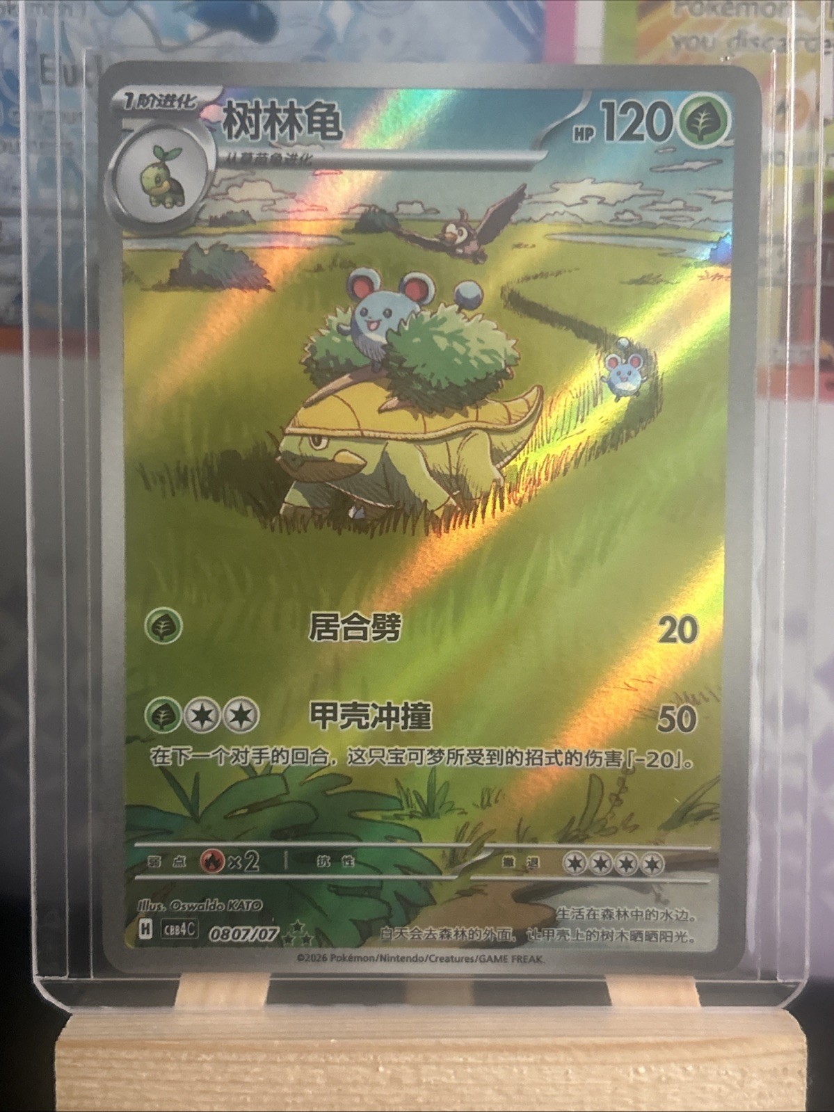 Pokémon TCG S-Chinese Card Gem Pack Vol.4 Grotle CBB4C-08 07/07 NM