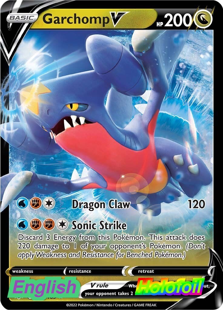 Pokemon- Garchomp V [SWSH10 – 117/189] SWSH10: Astral Radiance NM Ultra Rare …