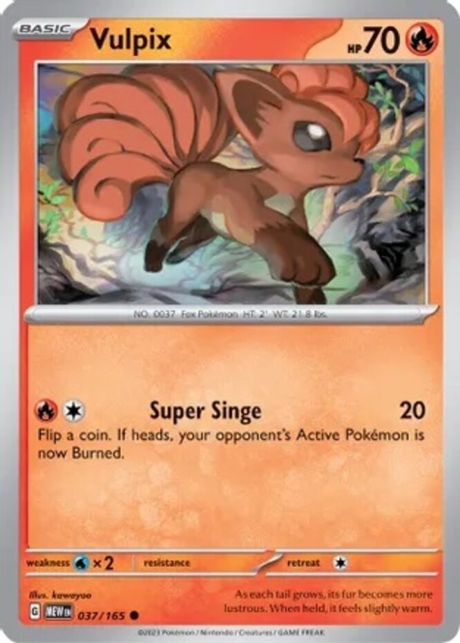 Vulpix – 037/165 – Common – Near Mint