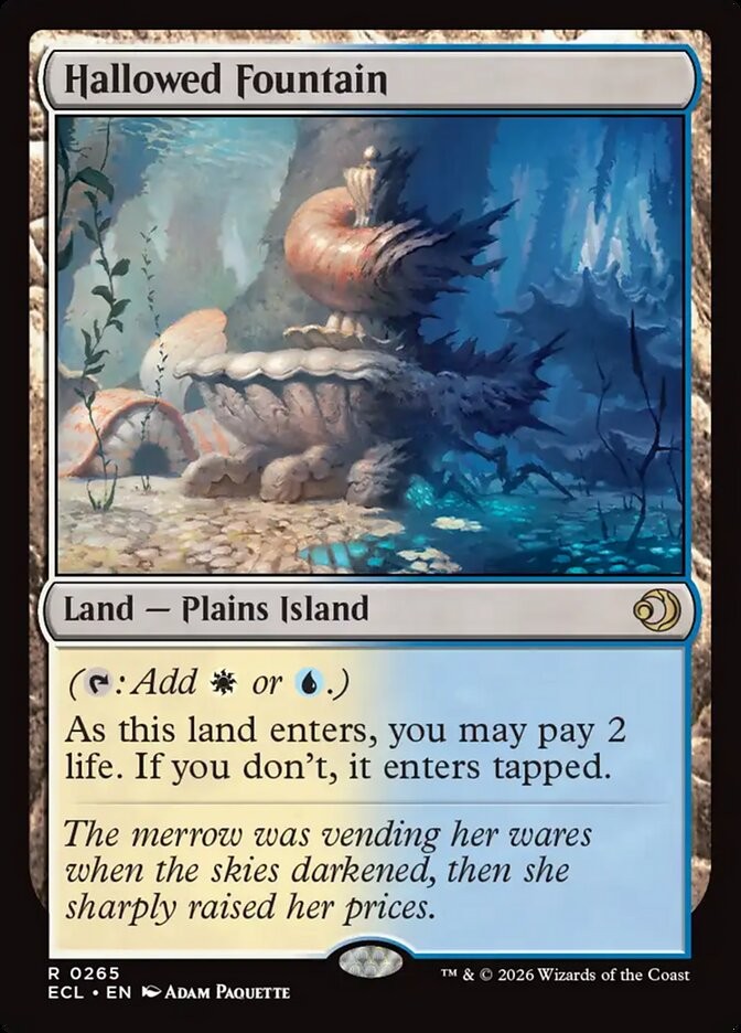 MTG Lorwyn Eclipsed R Hallowed Fountain #0265