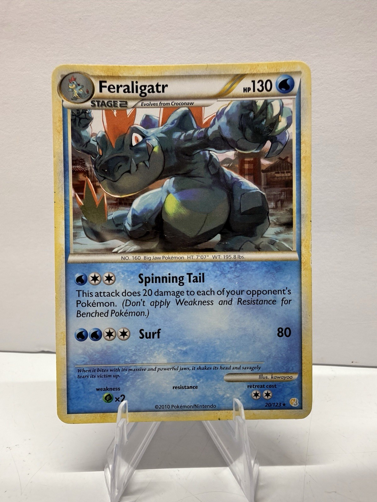 HP-MP The Pokémon Company Feraligatr 20/123 HGSS Cosmos Holo Rare Stage 2
